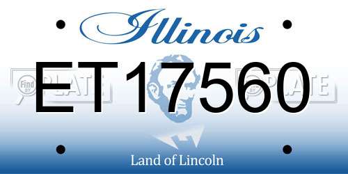 ET17560 Illinois License Plate