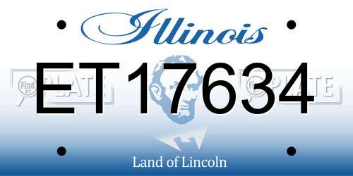 ET17634 Illinois License Plate