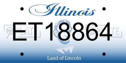 ET18864 Illinois License Plate