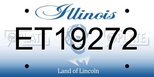 ET19272 Illinois License Plate