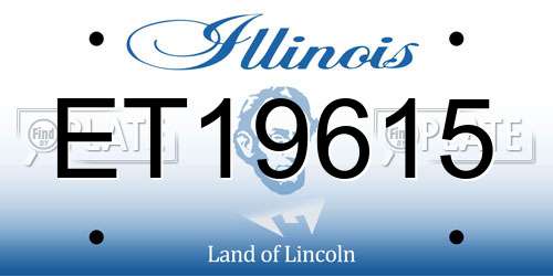 ET19615 Illinois License Plate