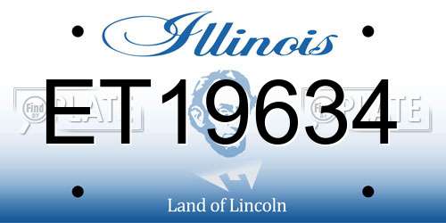 ET19634 Illinois License Plate