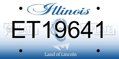 ET19641 Illinois License Plate