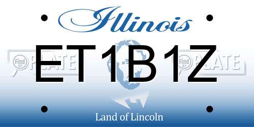 ET1B1Z Illinois License Plate