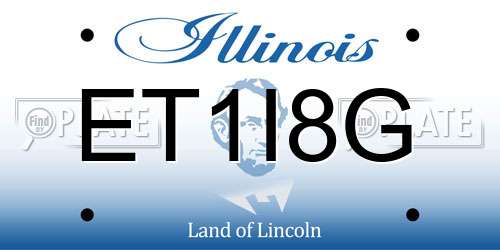 ET1I8G Illinois License Plate