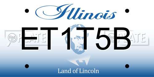 ET1T5B Illinois License Plate