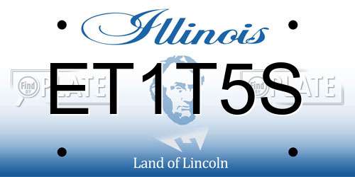 ET1T5S Illinois License Plate