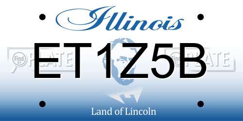 ET1Z5B Illinois License Plate