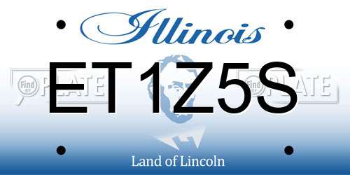 ET1Z5S Illinois License Plate