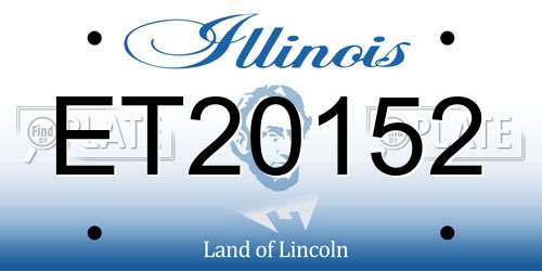 ET20152 Illinois License Plate