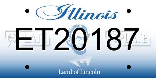 ET20187 Illinois License Plate