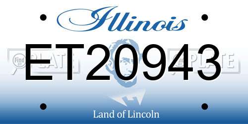 ET20943 Illinois License Plate