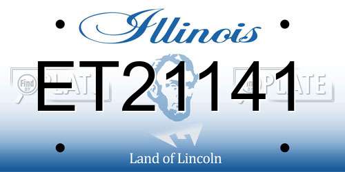 ET21141 Illinois License Plate
