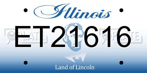 ET21616 Illinois License Plate