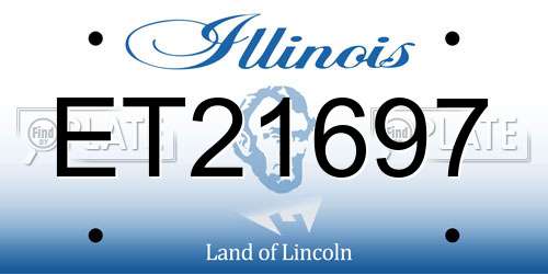 ET21697 Illinois License Plate