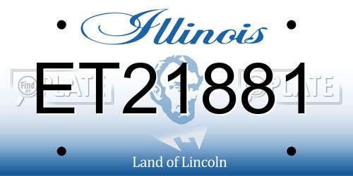 ET21881 Illinois License Plate