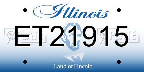 ET21915 Illinois License Plate