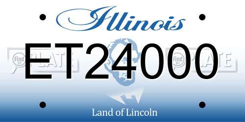 ET24000 Illinois License Plate