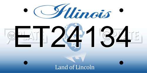 ET24134 Illinois License Plate