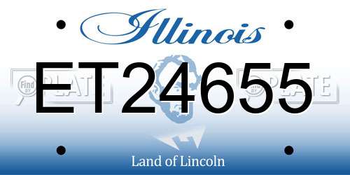 ET24655 Illinois License Plate