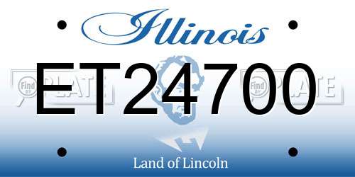 ET24700 Illinois License Plate