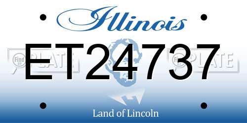 ET24737 Illinois License Plate