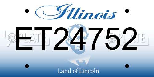 ET24752 Illinois License Plate