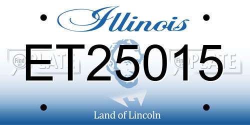 ET25015 Illinois License Plate