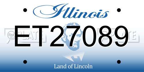 ET27089 Illinois License Plate