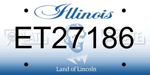 ET27186 Illinois License Plate