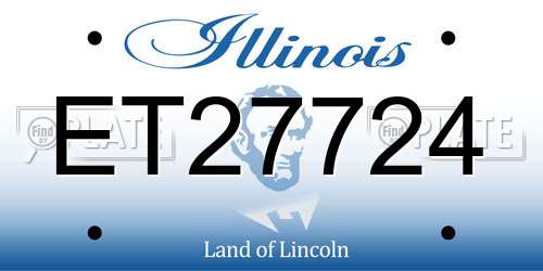 ET27724 Illinois License Plate