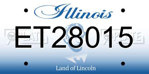 ET28015 Illinois License Plate