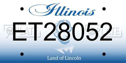 ET28052 Illinois License Plate