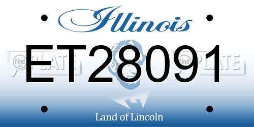 ET28091 Illinois License Plate