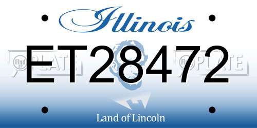 ET28472 Illinois License Plate