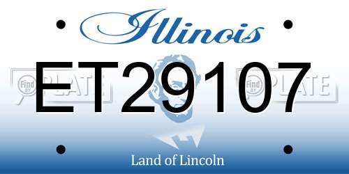 ET29107 Illinois License Plate