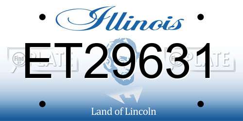 ET29631 Illinois License Plate