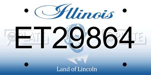ET29864 Illinois License Plate