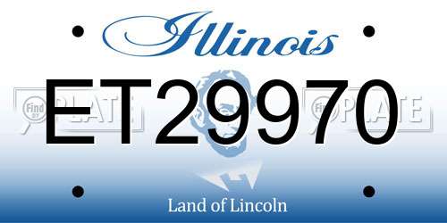 ET29970 Illinois License Plate