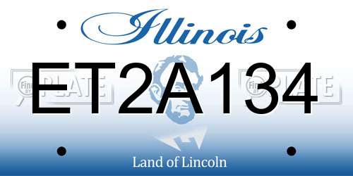 ET2A134 Illinois License Plate