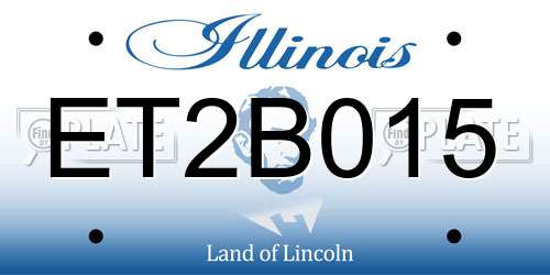 ET2B015 Illinois License Plate