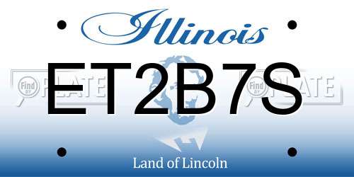 ET2B7S Illinois License Plate