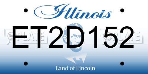 ET2D152 Illinois License Plate