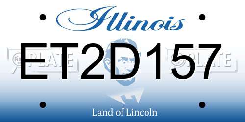 ET2D157 Illinois License Plate