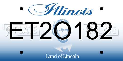 ET2O182 Illinois License Plate