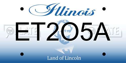 ET2O5A Illinois License Plate