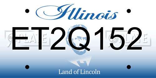 ET2Q152 Illinois License Plate