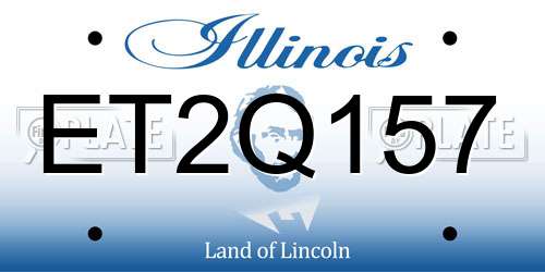 ET2Q157 Illinois License Plate
