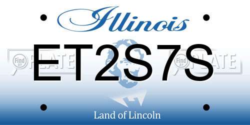 ET2S7S Illinois License Plate