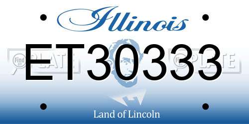 ET30333 Illinois License Plate